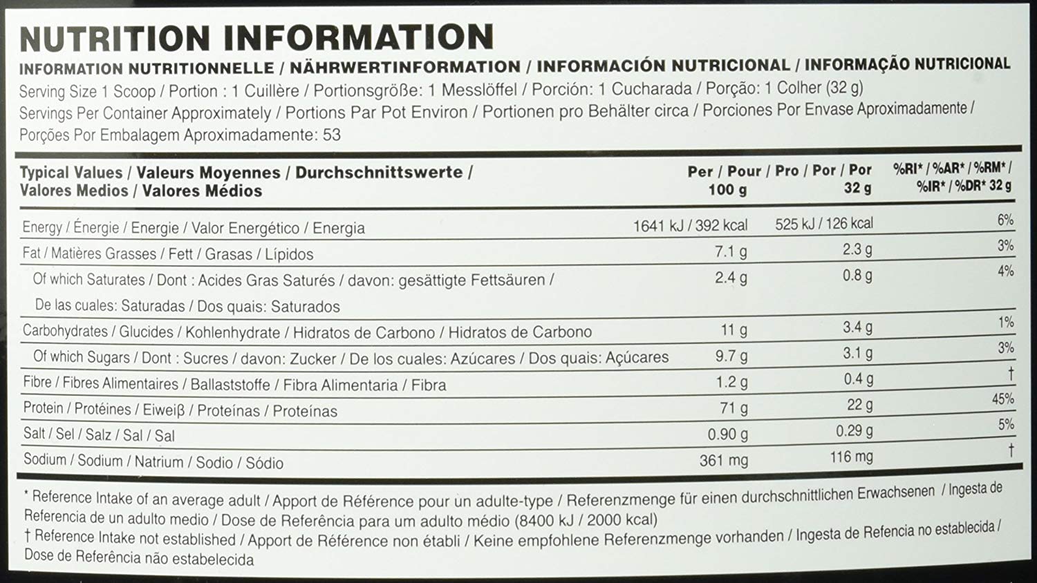 Protein Whey Chocolate Milkshake EU 1.7Kg